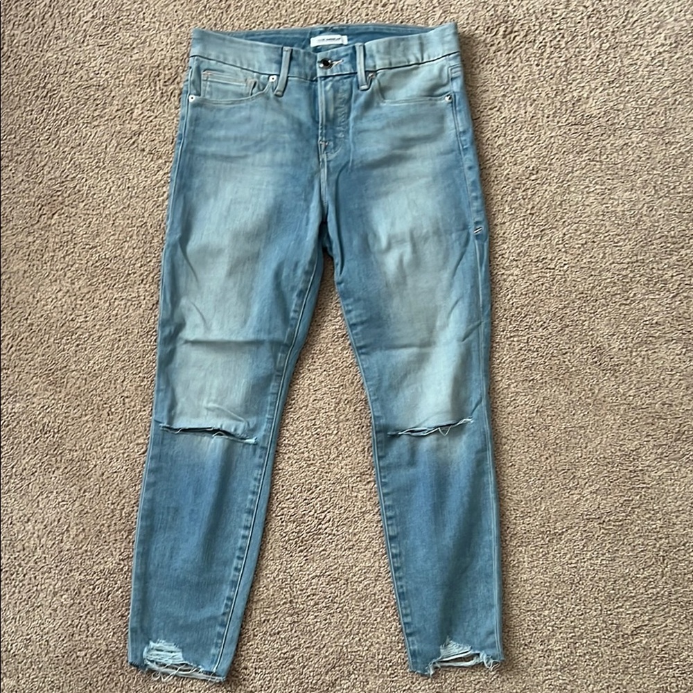 Women's Blue Distressed Jeans